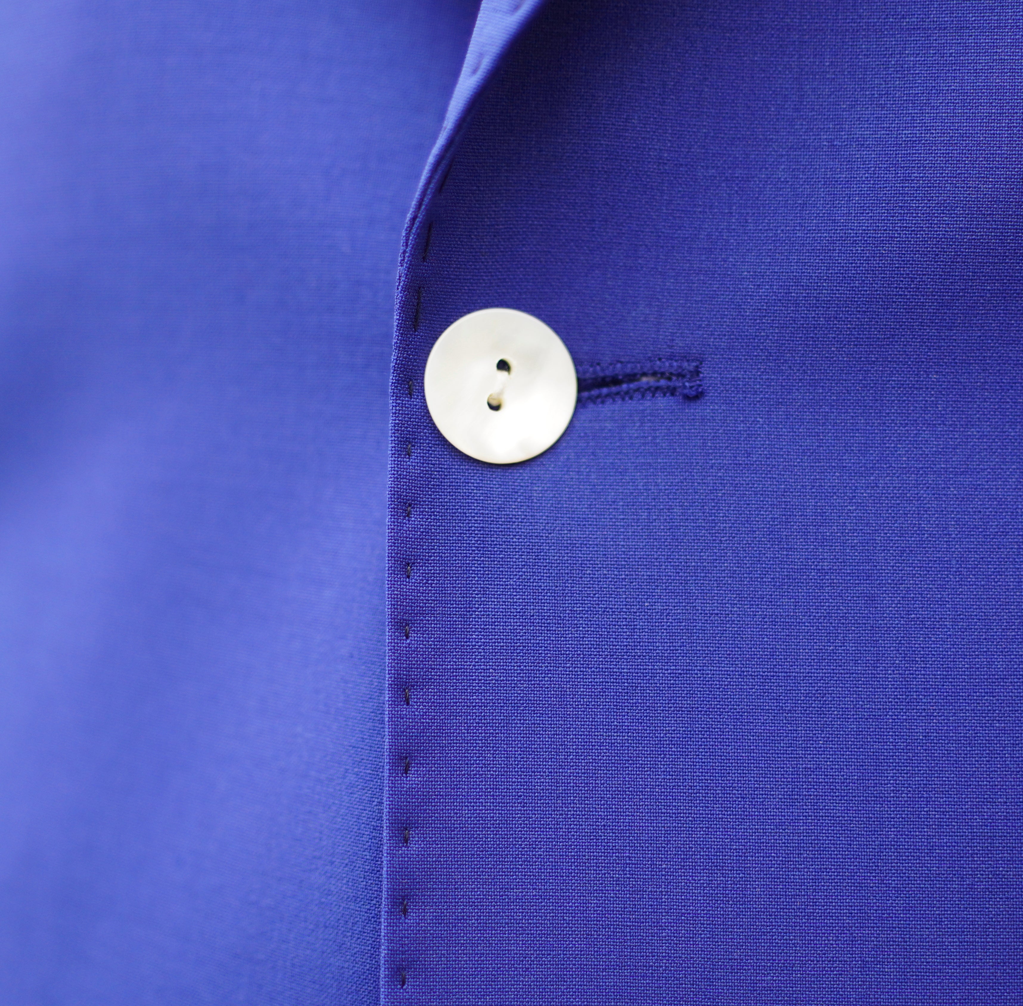 Deep Blue Two-Buttons Wool Blazer