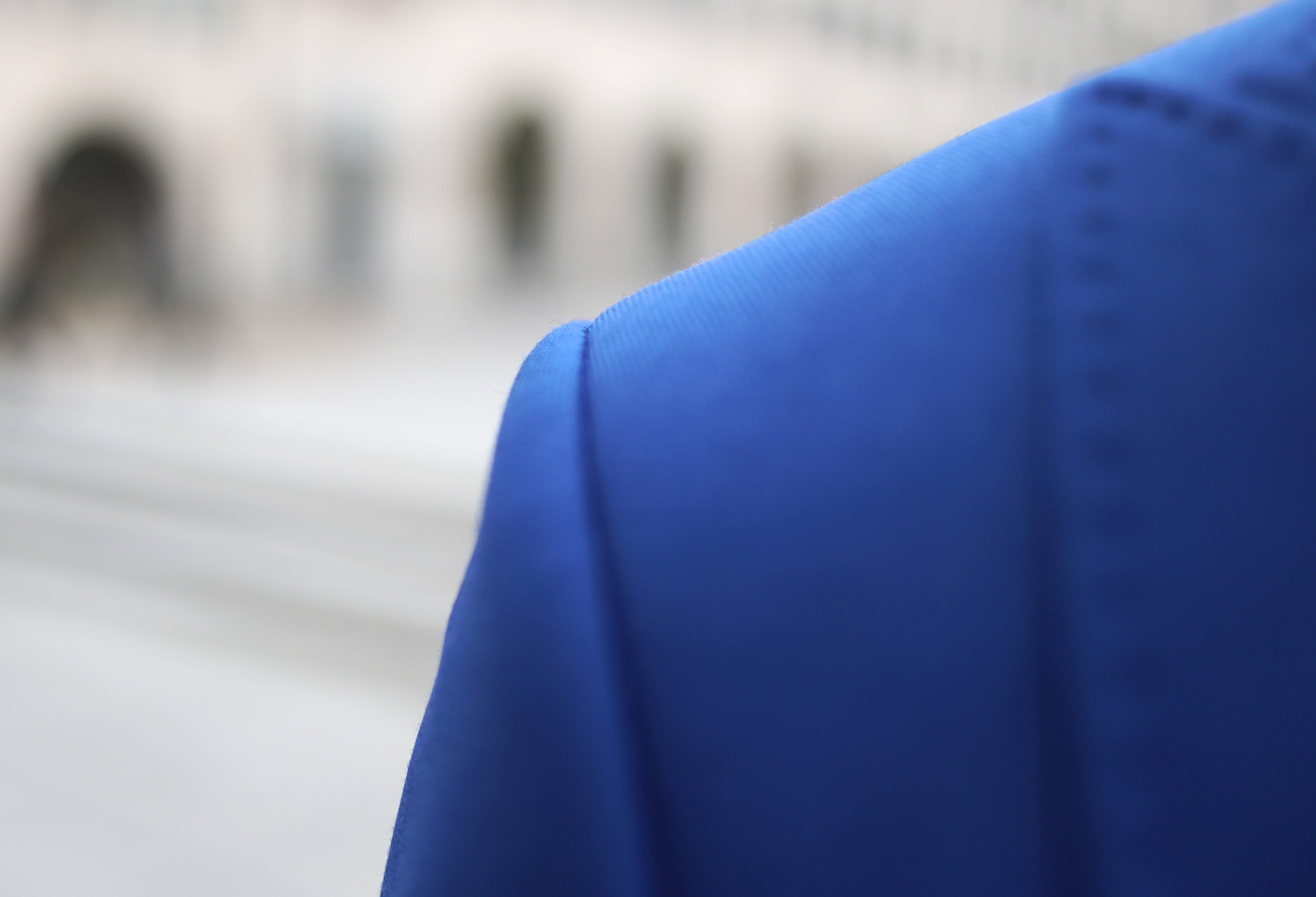 Electric Blue Single-Button Wool Blazer